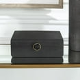 thumbnail image 3 of Uttermost Lalique Contemporary MDF Wood and Shagreen Box in Black Finish, 3 of 6