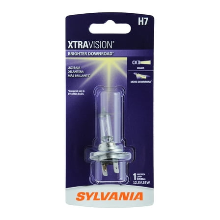 Sylvania H7 XtraVision Halogen Headlight Bulb, 1 Pack, Compatible with Multiple Cars