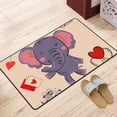 thumbnail image 3 of XMXY Area Rugs Doormat Outdoor Entrance, Cute Birthday Elephant Doodle Facecloth Non-slip Floor Mat Rug for Living Room Kitchen Sink Area Indoor,72"x48", 3 of 9