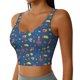thumbnail image 2 of Fotbe Cosmos Rockets Sujetador Deportivo Largo sin Aros para Mujer con Almohadillas y Soporte Medio, Transpirable y Absorbente, Camiseta Tipo Chaleco o Tank Top-Small, 2 of 8