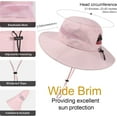 thumbnail image 4 of Waterproof Bucket Sun Hat for Women Wide Brim Breathable Mesh UPF50+ Safari Hat Criss Cross Ponytail Hole Outdoor Rain Hat, 4 of 6