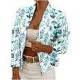 thumbnail image 2 of AXXD Long Sleeve Solid Print Zipper Fashion Cardigan Jackets for Women Fashion Dressy Clearance Sky Blue Size L(Us:8), 2 of 6