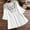White, variant on Pincandy Fashion Women Summer Casual-Neck Bandage Short Sleeve T-Shirts Summer Casual Oversized Striped 3/4 Puff Sleeve Romper Dress One Piece Jumpsuits,Black,L