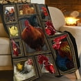 thumbnail image 2 of Chicken Blanket Rooster Blanket Farmhouse Country Chicken Plush Throw Blanket Super Soft Cozy Warm Fleece Blanket for Couch Sofa Gifts 40"X50", 2 of 6