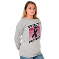 thumbnail image 4 of Detect Protect Breast Cancer Aware Women Plus Size Long Sleeve Graphic Tee Brisco Brands 3X, 4 of 5