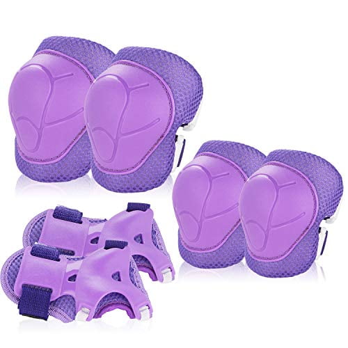 BOSONER Kids/Youth Knee Pad Elbow Pads Guards Protective Gear Set for  Roller Skates Cycling BMX Bike Skateboard Inline Skatings Scooter Riding  Sports (Purple) - Walmart.com