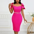 thumbnail image 3 of Women's Sexy Fashion Temperament Three-Dimensional Flowers Elegant Evening Dress, 3 of 5