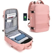 Large Travel Backpack Women School Bag, Carry On Backpack,Hiking Backpack Waterproof Outdoor Sports Rucksack Casual Daypack School Bag Fit 15.6 Inch Laptop with USB Charging Port Shoes Compartment