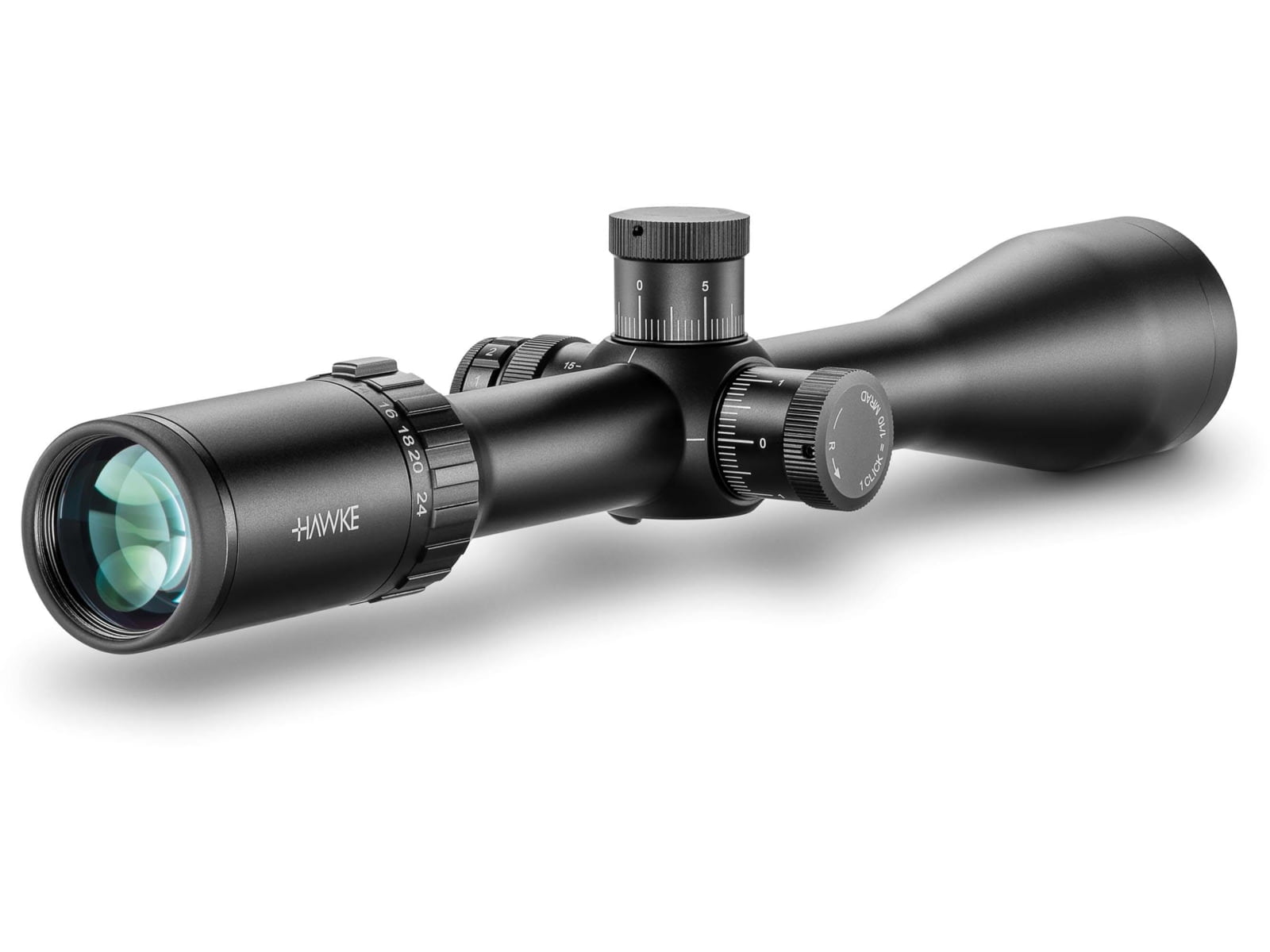Hawke Sport Optics Vantage Rifle Scope, 6-24x50mm SF, 30mm, FFP, Half Mil Dot IR Reticle, Black