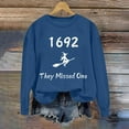 thumbnail image 4 of 1692 They Missed One Sweatshirt Halloween Sweatshirts For Women Witch Print Oversized Pullover Tops Casual Long Sleeve Crewneck Sweatshirt, 4 of 5