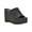 Black, variant on Womens Yenisa Woven Slip On Mule Sandals