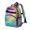 thumbnail image 2 of Rainbow Tie Dye Swirl Pattern Backpack for School,Cute School Bag,Schoolbag with Adjustable Shoulder Straps & Padded Back,15.25"x11.5"x5.25", 2 of 5