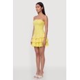 thumbnail image 2 of Women's Lace Trim Ruffle Tiered Strapless Mini Dress, 2 of 3