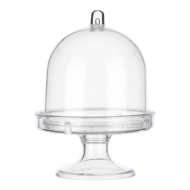 10pcs Mini Tray Type Cake Stand - Cupcake Box Wedding Favor Party Plastic Candy Box