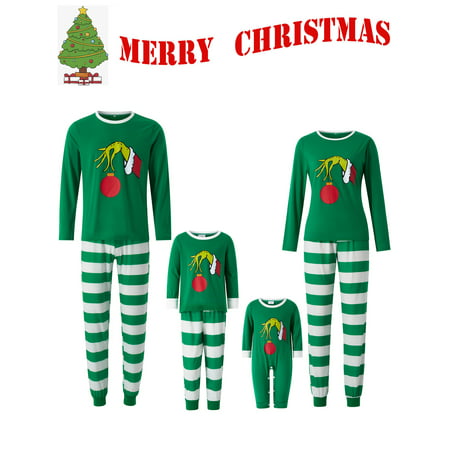 Family Matching Christmas Pajamas Set Holiday Loungewear Sleepwear Set Elf PJS Outfit for Adult Kids | Walmart (US)