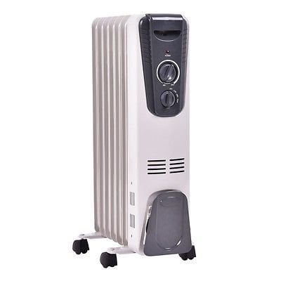 1500W Electric Oil Filled Radiator Space Heater 5.7 Fin Thermostat Room (Best Oil Filled Radiator Room Heater India)