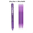 thumbnail image 1 of 0.7mm Magic Erasable Pen Press Gel Pen Set 8 Colors Erasable Refill Rod Gel Ink Stationery Retractable Pens Washable Handle Rod Purple-1pens-3refill, 1 of 6