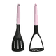 thumbnail image 1 of Espátula de nailon rosa, sartén antiadherente, colador de cocina especial, juego de cocina, espátula para el hogar, 1 of 5