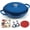 Sapphire blue, variant on Overmont Enameled Cast Iron Dutch Oven - 5QT Pot with Lid Cookbook & Cotton Potholders - Heavy-Duty Cookware for Braising, Stews, Roasting, Bread Baking blue
