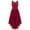 Burgundy, variant on CHICTRY Girls Chiffon Floral Lace Party Dress Sleeveless Wedding Bridesmaid Dress,Sizes 6-16 Pink 6