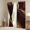 thumbnail image 3 of Homewish Fulid Striped Artistic Black Out Curtains,Marble Texture Pattern Curtains Pack of 2 (42x63 Each),Red Gold Black Bedroom Curtains For Men Women,Breathable Home Decor, 3 of 6