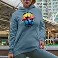 thumbnail image 2 of Summer Time Paradise Florida Beach, Light Blue Hooded Sweatshirt or Hoodie, 2XL, 2 of 5