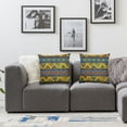 thumbnail image 3 of Acheng  Aztec Throw Pillow Cushion Cover, Traditional Classic Tribal Style Folk Motif Sun Mexican Culture Image, Decorative Square Accent Pillow Case,  2 pcs, Yellow Orange White, 3 of 6