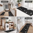 thumbnail image 5 of Black White Gothic Cat Skull Moon Pattern Kitchen Rugs Sets Of 3,Kitchen Runner Rugs Non Skid Washable,Decorative Kitchen Floor Mats for Kitchen,Sink,Laundry,17"x30"+ 17"x47" + 17"x59", 5 of 6