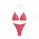 thumbnail image 4 of WILLBEST Traje de Baño Mujer Curvy Bikini para Mujer Traje de Baño Dividido Estampado Digital Pequeño Cuadros Triángulo Bolsa Doble Tela, 4 of 8