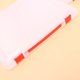 thumbnail image 5 of Caja de almacenamiento transparente Clear Plastic Document Archip File de llenado Portes de almacenamiento de ducomentes portátiles con hebilla roja, 5 of 6
