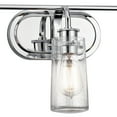 thumbnail image 6 of 3 Light Vanity Light Damp Location Rated with Vintage Industrial Style 10.25 inches Tall By 24 inches Wide-Chrome Finish Bailey Street Home, 6 of 8