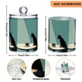 thumbnail image 5 of Yayeee 2 Pack Qtip Holder Bathroom Cotton Swab Canister with Lid Clear Dispenser Set, Black Cat, 5 of 6