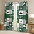 thumbnail image 2 of Manfei Safari Moose Curtains Pack of 2 (42x84 Each),Jungle Animal Deer Curtains BlackoutGreen White Bedroom Curtains For Boys Teens,Microfiber Bedroom Decor, 2 of 6
