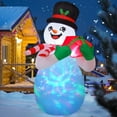 thumbnail image 3 of GOOSH Christmas Inflatable 6 FT Blow Up Snowman Inflatable with Colorful LEDs, Snowman Blow Up Snowman Christmas Decorations, Christmas Inflatable Outdoor Decoration Clearance for Xmas/Holiday/Garden, 3 of 7