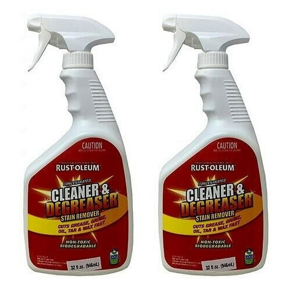 Cleaner Degreaser Stain Remover Oil Tar Concentrated Non-Toxic 32oz - 2 Pack