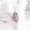 thumbnail image 3 of Starfish Ocean Print Waterdrop Leather Earrings for Women Summer Beach Jewelry, 3 of 3