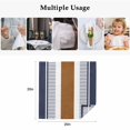 thumbnail image 4 of Modern Brown Blue Cloth Napkins, Boho Contemporary Geometric Striped Washable and Reusable Dinner Napkins Set of 6, Table Napkin for Kitchen Party Birthday Wedding Hotel Housewarming 20"x20", 4 of 8
