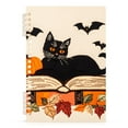thumbnail image 7 of FORMRS 1-Subject Spiral Notebook 8" x 5" College Ruled 60 Refillable Sheet A5 Hard Cover, 2 Pack, Orange Halloween Cat, 7 of 7