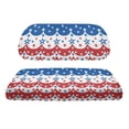 thumbnail image 2 of Pzuqiu Golf Cart Seat Covers Portable Polyester Cloth, Compatible with 2-Seats Cart Golf Carts, for Ezgo Club Cars, Red, White, and Blue Wavy Stripes, 2 of 10