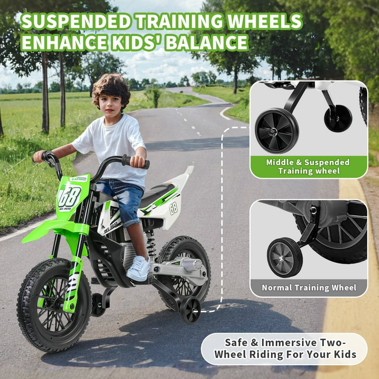 VIBESPARK 12V Electric Dirt Bike with Twist Grip Throttle, Kids