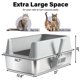 thumbnail image 2 of Caja de arena para gatos LEGOURNS XL de acero inoxidable con tapa para grandes felinos, 2 of 9