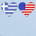thumbnail image 2 of CafePress - Greek American Hearts Body Suit - Baby Light Bodysuit, Size Newborn - 24 Months, 2 of 4