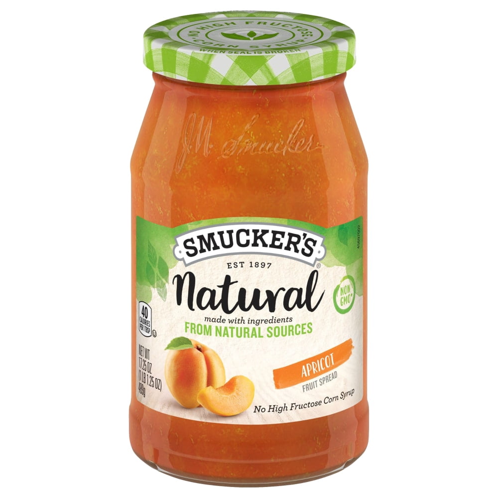 Smuckers Natural Apricot Fruit Spread 17.25 oz - 5 Pack