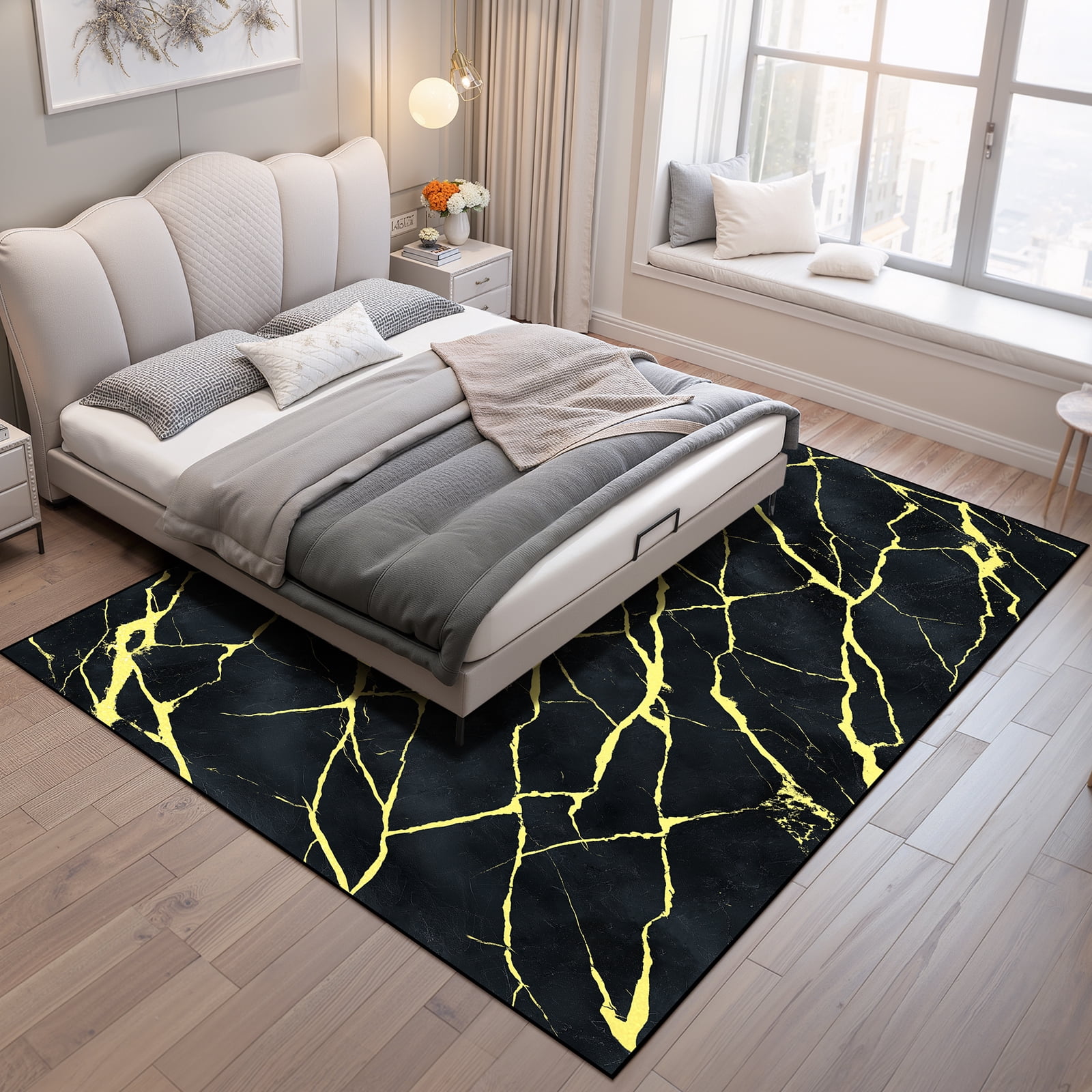Bleum Cade 8'x10' Area Rugs for Living Room, Washable Rugs Modern Rugs for Bedroom Dinning Room,Marble Abstract Rug Ultra Soft Non Slip Durable Large Carpet Home Decor