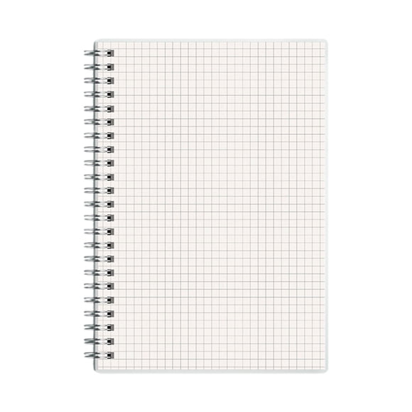 Cahiers pour l'École, Carnet A5 à Spirale, Journal à Carreaux et Ligné, 80 Pages en Papier Épais avec Couverture en Plastique Souple