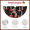 thumbnail image 4 of Daiia Red Mushrooms Drawing Merry Christmas Tree Skirt , Xmas Large Lace-up Tree Skirt, Santa Snowflakes Rustic Home Decorations New Year Party Farmhouse Decor-48", 4 of 7
