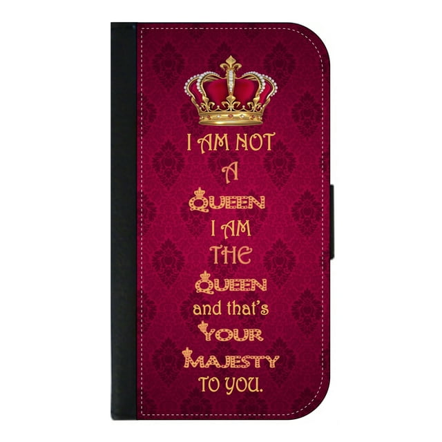 Queen Majesty Quote Galaxy s10p Case - Galaxy s10 Plus Case - Galaxy s10 Plus Wallet Case - s10 Plus Case Wallet - Galaxy s10 Plus Case Wallet - s10 Plus Case Flip Cover