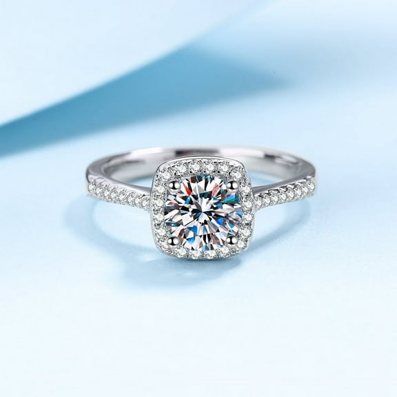 Eclet Jewels 0.6 Ct Round Cut Lab Created Diamond Band - 14K White Gold Plated Rings - Simple Promise Rings for Women's - Eternity Diamond Jewelry For Birthday Gift - Daily Wear Diamond Band for Her