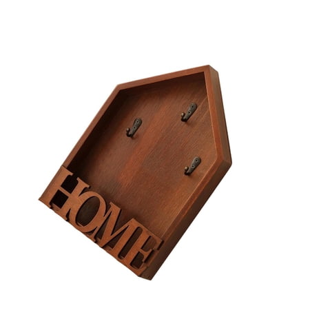 YIEMEEN Modern Wood And Metal Key Rack Wall Mounted Entryway Storage Solution With Multiple Hooks Practical Key Holder