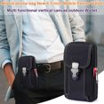 thumbnail image 1 of Riñonera de lona para hombre, monedero para teléfono, cinturón con cremallera, riñonera (estilo 1 negro), 1 of 5